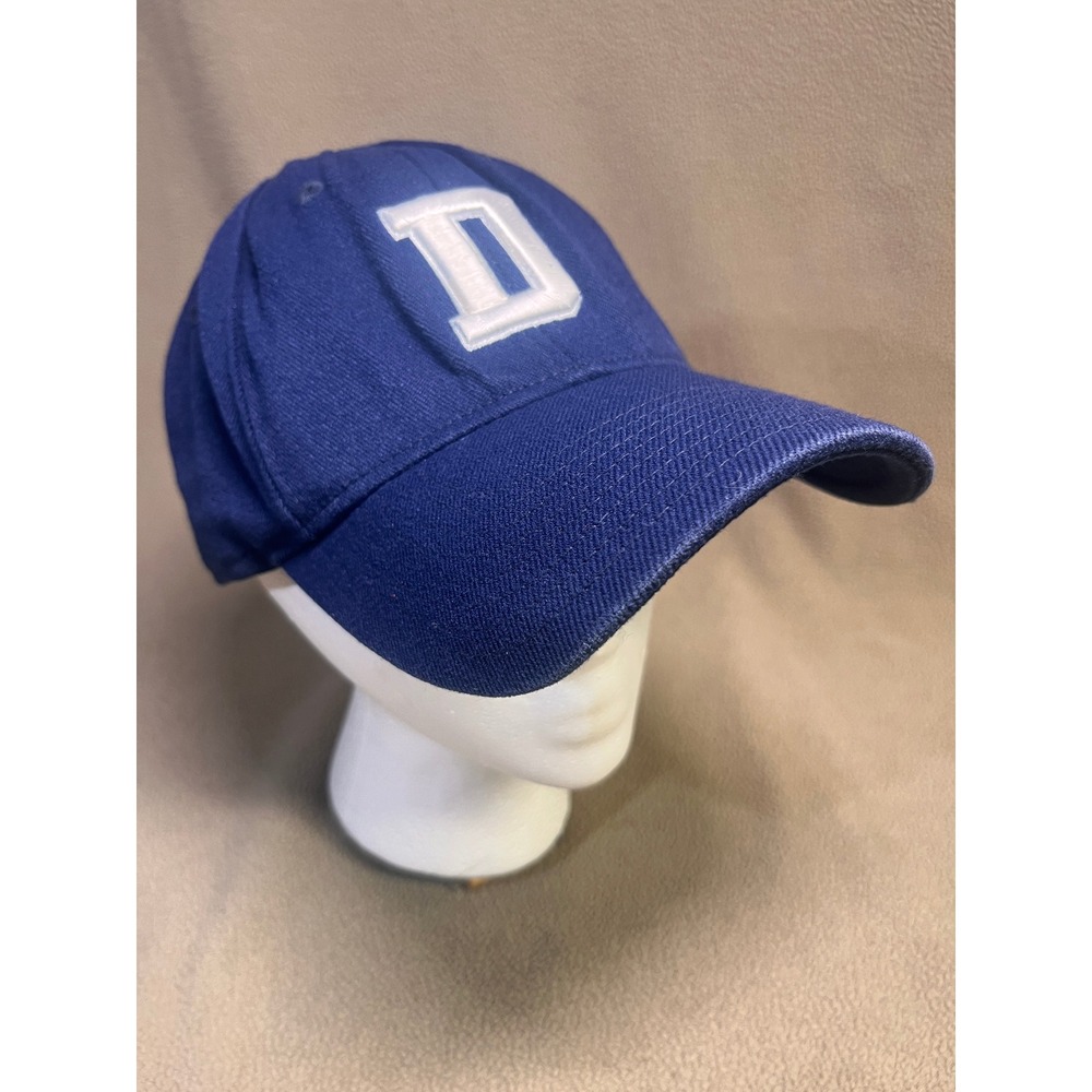 Reebok NFL Detroit Lions Blue Fitted Hat‎ Embroidered D Logo Baseball Cap Mens